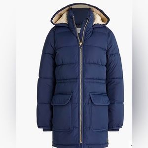 J.Crew factory petite vail puffer coat